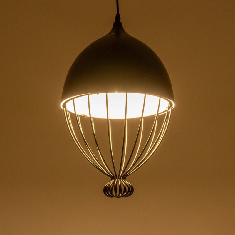 GLOBOSTAR® SOBRINO 999-0111 Vintage Κρεμαστό Φωτιστικό Οροφής με Ντουί 1 x E27 AC 220-240V IP20 – Μαύρο – Μ28 x Π28 x Υ47cm