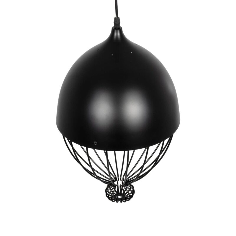 GLOBOSTAR® SOBRINO 999-0111 Vintage Κρεμαστό Φωτιστικό Οροφής με Ντουί 1 x E27 AC 220-240V IP20 – Μαύρο – Μ28 x Π28 x Υ47cm