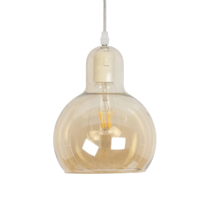 GLOBOSTAR® LUCREZIA 999-0143 Μοντέρνο Κρεμαστό Φωτιστικό Οροφής με Ντουί 1 x E27 AC 220-240V IP20 – Μελί – Μ18 x Π18 x Υ24cm