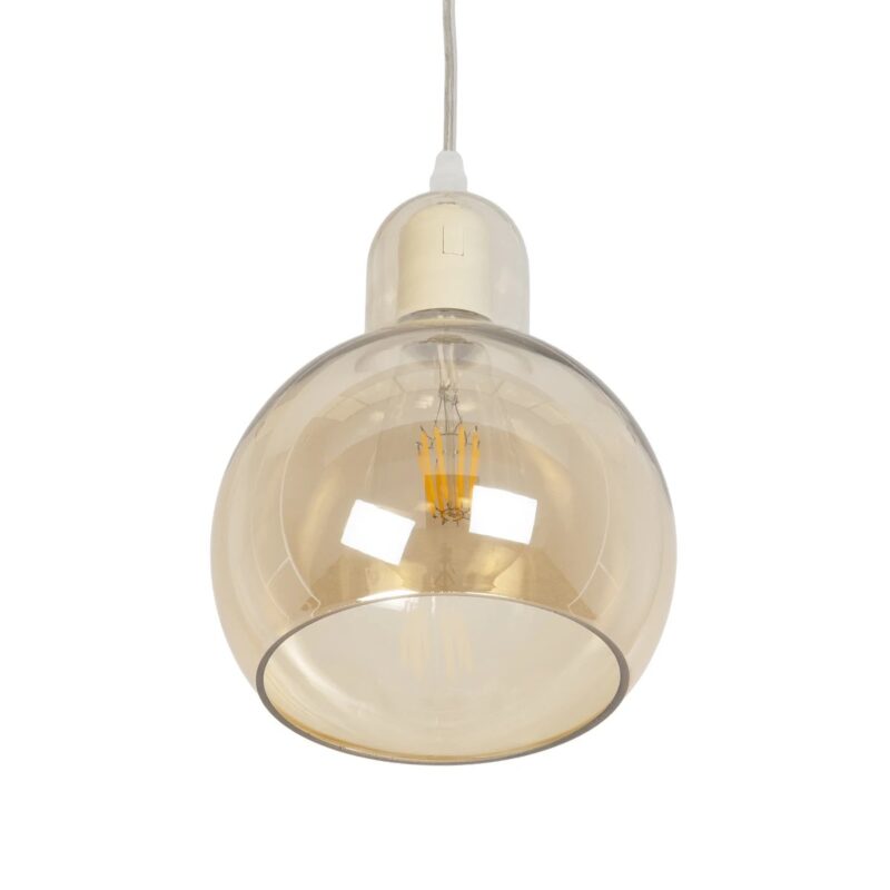GLOBOSTAR® LUCREZIA 999-0143 Μοντέρνο Κρεμαστό Φωτιστικό Οροφής με Ντουί 1 x E27 AC 220-240V IP20 – Μελί – Μ18 x Π18 x Υ24cm