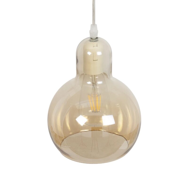 GLOBOSTAR® LUCREZIA 999-0143 Μοντέρνο Κρεμαστό Φωτιστικό Οροφής με Ντουί 1 x E27 AC 220-240V IP20 – Μελί – Μ18 x Π18 x Υ24cm