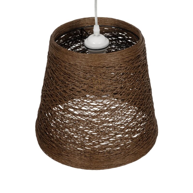 GLOBOSTAR® PLAYROOM 999-0145 Vintage Κρεμαστό Φωτιστικό Οροφής με Ντουί 1 x E27 AC 220-240V IP20 – Καφέ – Μ30 x Π30 x Υ30cm