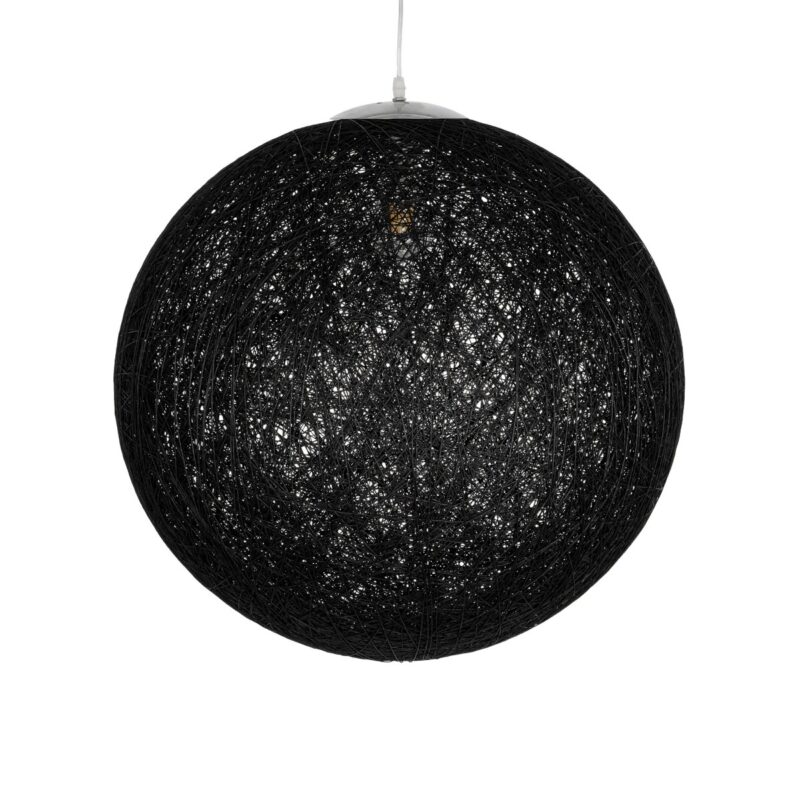 GLOBOSTAR® OCEANA 999-0157 Boho Κρεμαστό Φωτιστικό Οροφής με Ντουί 1 x E27 AC 220-240V IP20 – Μαύρο – Μ60 x Π60 x Υ60cm
