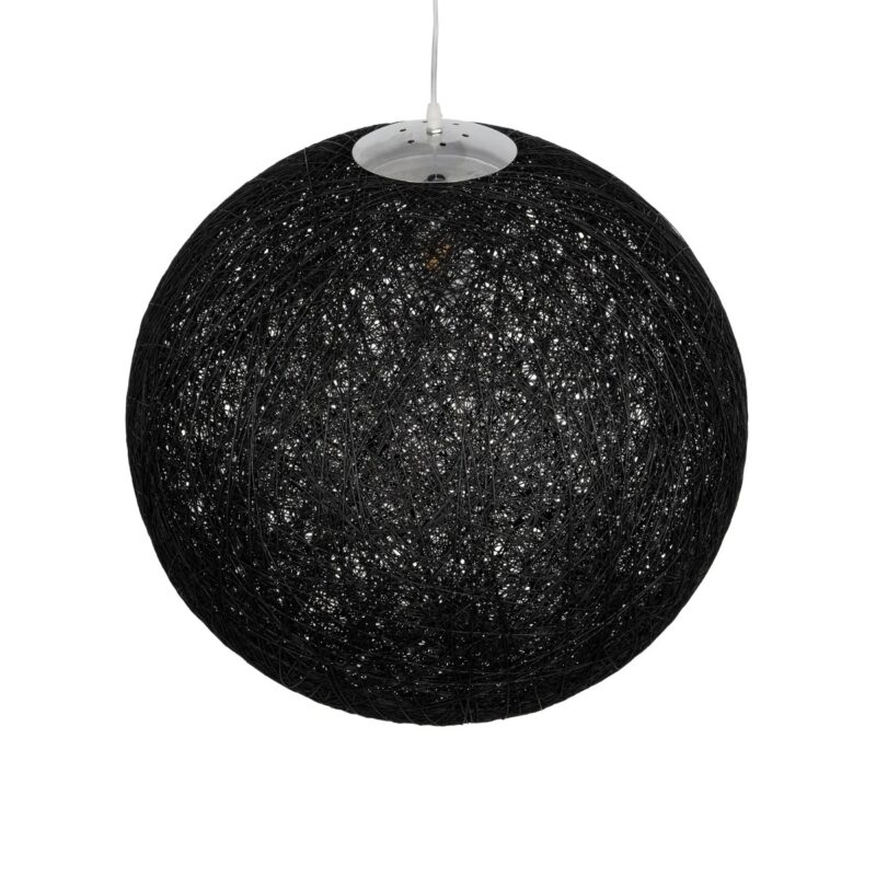 GLOBOSTAR® OCEANA 999-0157 Boho Κρεμαστό Φωτιστικό Οροφής με Ντουί 1 x E27 AC 220-240V IP20 – Μαύρο – Μ60 x Π60 x Υ60cm
