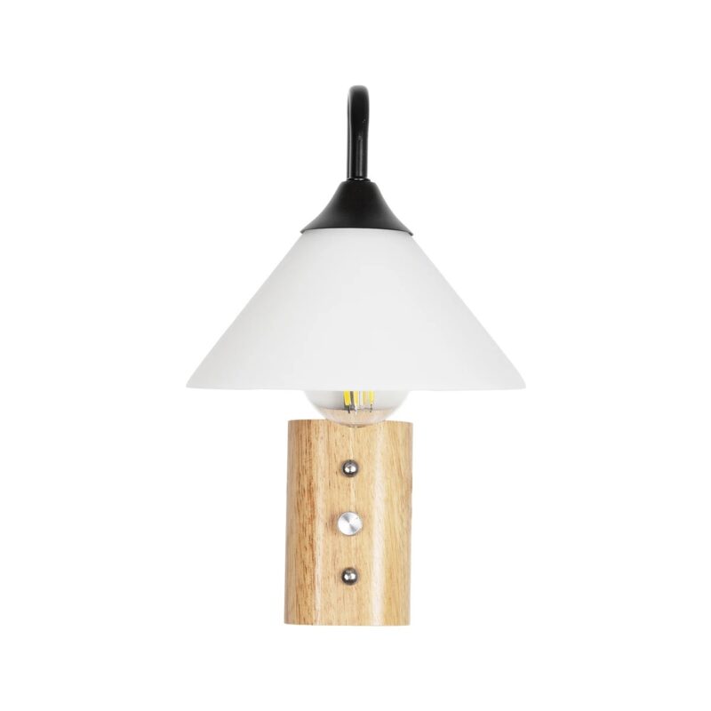 GLOBOSTAR® ALESSIA 999-0177 Μοντέρνο Φωτιστικό Τοίχου – Απλίκα με Ντουί 1 x E27 AC 220-240V IP20 – Μπεζ & Μαύρο – Μ18 x Π26 x Υ29cm