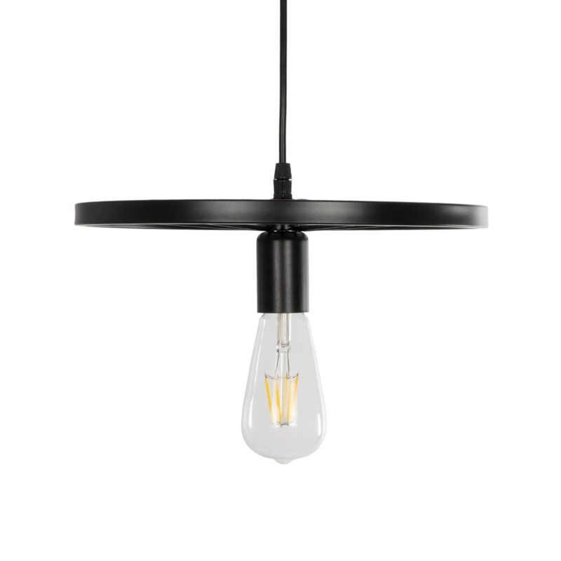 GLOBOSTAR® CASTOR 999-0228 Vintage Κρεμαστό Φωτιστικό Οροφής με Ντουί 1 x E27 AC 220-240V IP20 – Μαύρο – Μ30 x Π30 x Υ11cm