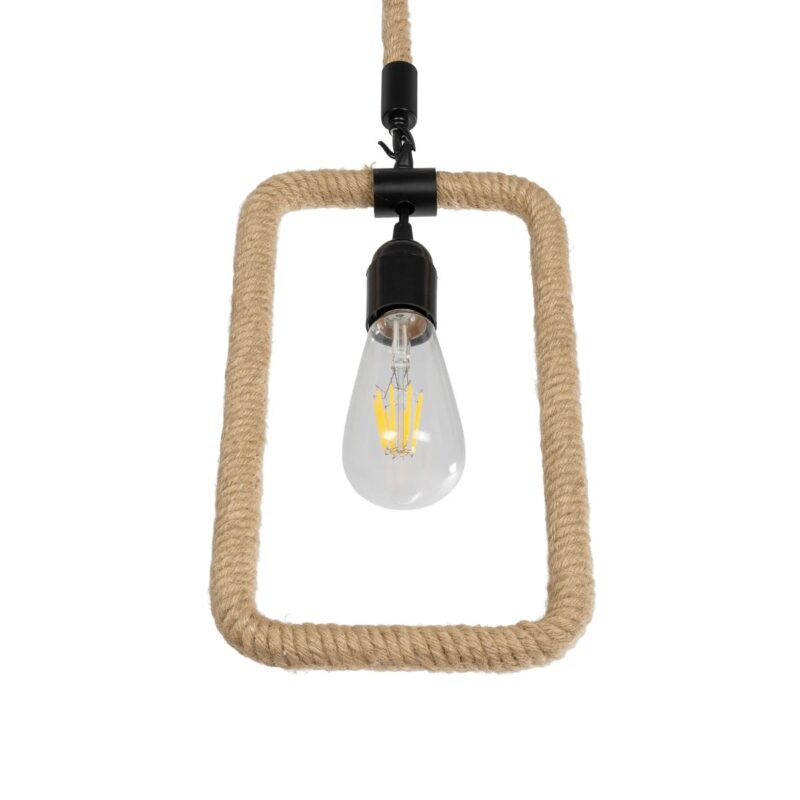 GLOBOSTAR® MALVERN 999-0234 Vintage Κρεμαστό Φωτιστικό Οροφής με Ντουί 1 x E27 AC 220-240V IP20 – Μαύρο & Μπεζ – Μ18.5 x Π4 x Υ41.5cm