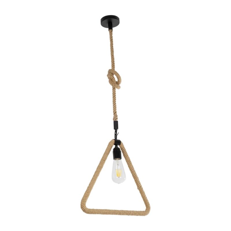 GLOBOSTAR® MALVERN 999-0235 Vintage Κρεμαστό Φωτιστικό Οροφής με Ντουί 1 x E27 AC 220-240V IP20 – Μαύρο & Μπεζ – Μ38 x Π4 x Υ42.5cm
