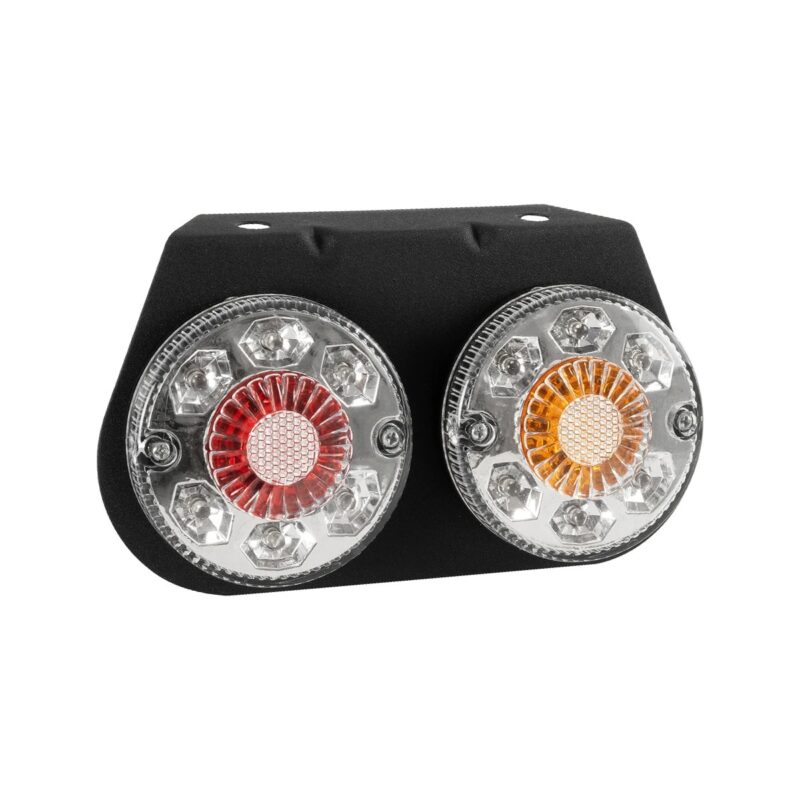 GLOBOSTAR® TAILIGHT 999-0251 Πίσω Φανάρι Οχημάτων LED 9W 360lm 180° DC 24V Αδιάβροχο IP66 Πορτοκαλί & Κόκκινο & Ψυχρό Λευκό 6000K – Μ18.5 x Π5 x Υ10cm – Πακέτο 2 Τεμαχίων – 1 Χρόνο Εγγύηση