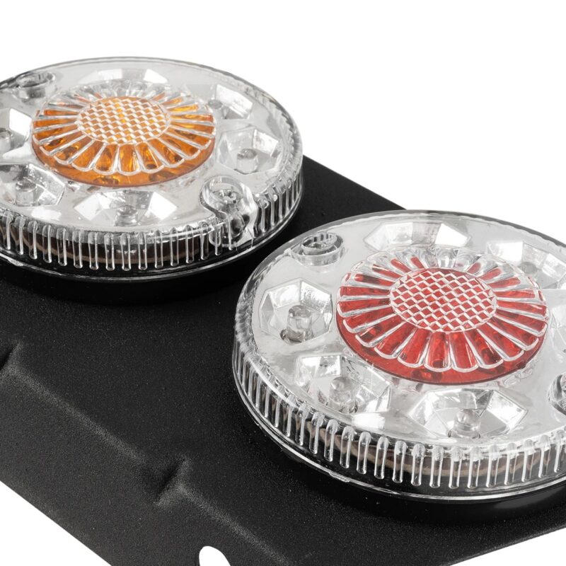 GLOBOSTAR® TAILIGHT 999-0251 Πίσω Φανάρι Οχημάτων LED 9W 360lm 180° DC 24V Αδιάβροχο IP66 Πορτοκαλί & Κόκκινο & Ψυχρό Λευκό 6000K – Μ18.5 x Π5 x Υ10cm – Πακέτο 2 Τεμαχίων – 1 Χρόνο Εγγύηση