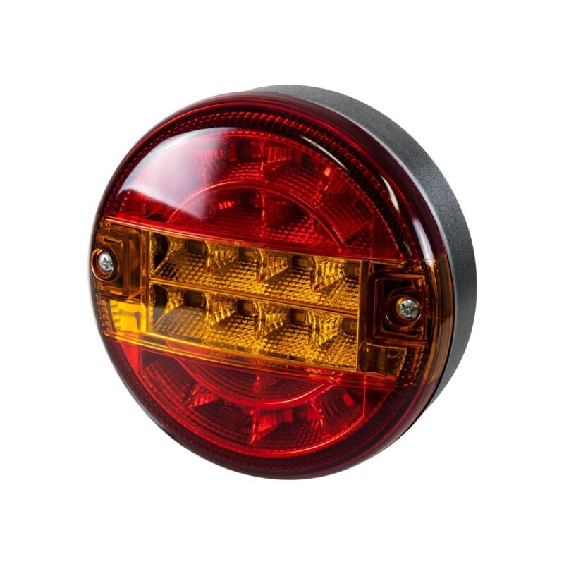 GLOBOSTAR® TAILIGHT 999-0252 Πίσω Φανάρι Οχημάτων LED 10W 400lm 180° DC 12V Αδιάβροχο IP66 Πορτοκαλί & Κόκκινο – Μ13.5 x Π13.5 x Υ5.5cm – Πακέτο 2 Τεμαχίων – 1 Χρόνο Εγγύηση