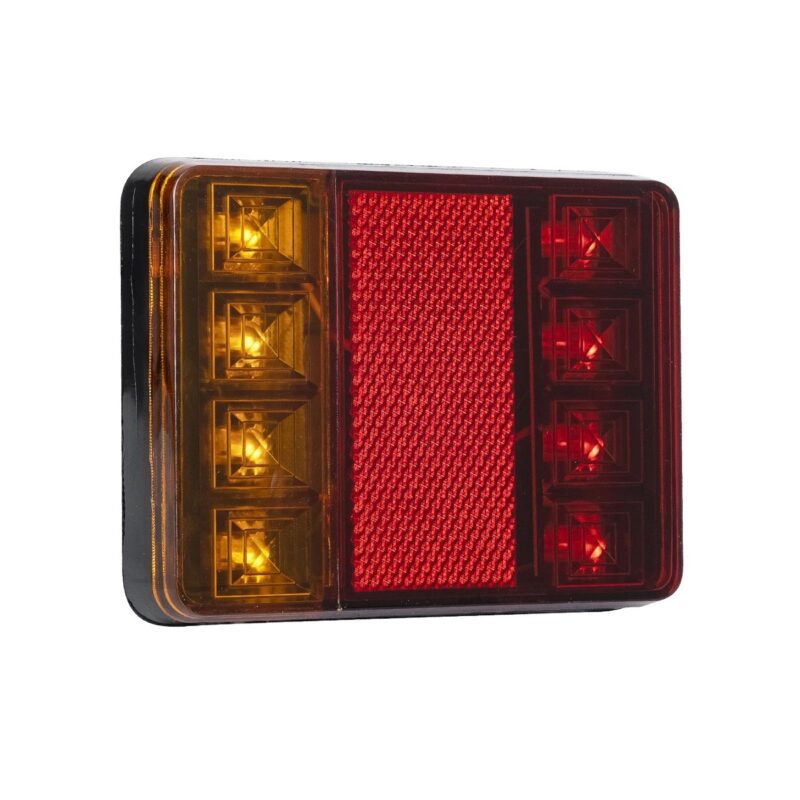 GLOBOSTAR® TAILIGHT 999-0255 Πίσω Φανάρι Οχημάτων LED 9W 360lm 140° DC 12V Αδιάβροχο IP66 Πορτοκαλί & Κόκκινο & Ψυχρό Λευκό 6000K – Μ12 x Π9.5 x Υ2cm – Πακέτο 2 Τεμαχίων – 1 Χρόνο Εγγύηση