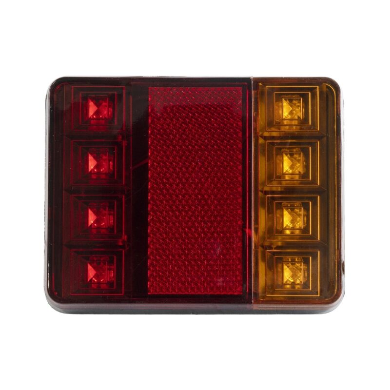 GLOBOSTAR® TAILIGHT 999-0255 Πίσω Φανάρι Οχημάτων LED 9W 360lm 140° DC 12V Αδιάβροχο IP66 Πορτοκαλί & Κόκκινο & Ψυχρό Λευκό 6000K – Μ12 x Π9.5 x Υ2cm – Πακέτο 2 Τεμαχίων – 1 Χρόνο Εγγύηση