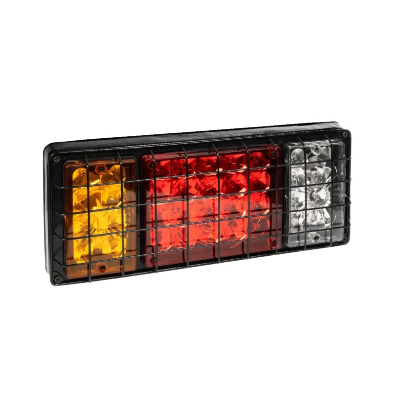 GLOBOSTAR® TAILIGHT 999-0258 Πίσω Φανάρι Οχημάτων LED 9W 360lm 180° DC 24V Αδιάβροχο IP66 Πορτοκαλί & Κόκκινο & Ψυχρό Λευκό 6000K – Μ34.5 x Π5.5 x Υ15cm – Πακέτο 2 Τεμαχίων – 1 Χρόνο Εγγύηση
