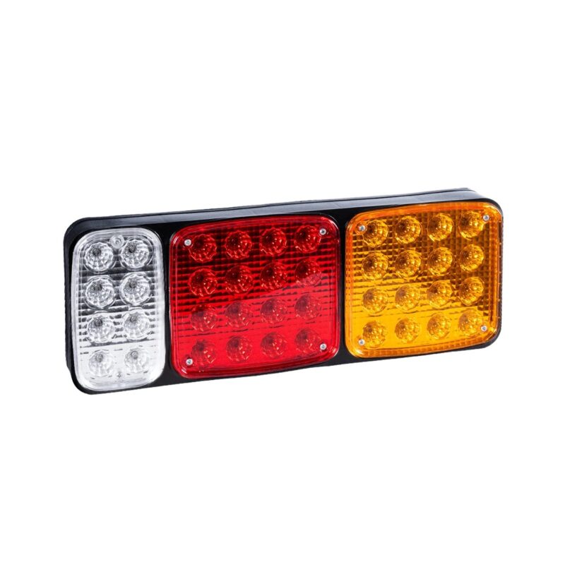 GLOBOSTAR® TAILIGHT 999-0259 Πίσω Φανάρι Οχημάτων LED 9W 360lm 180° DC 24V Αδιάβροχο IP66 Πορτοκαλί & Κόκκινο & Ψυχρό Λευκό 6000K – Μ42 x Π4.3 x Υ15.4cm – Πακέτο 2 Τεμαχίων – 1 Χρόνο Εγγύηση
