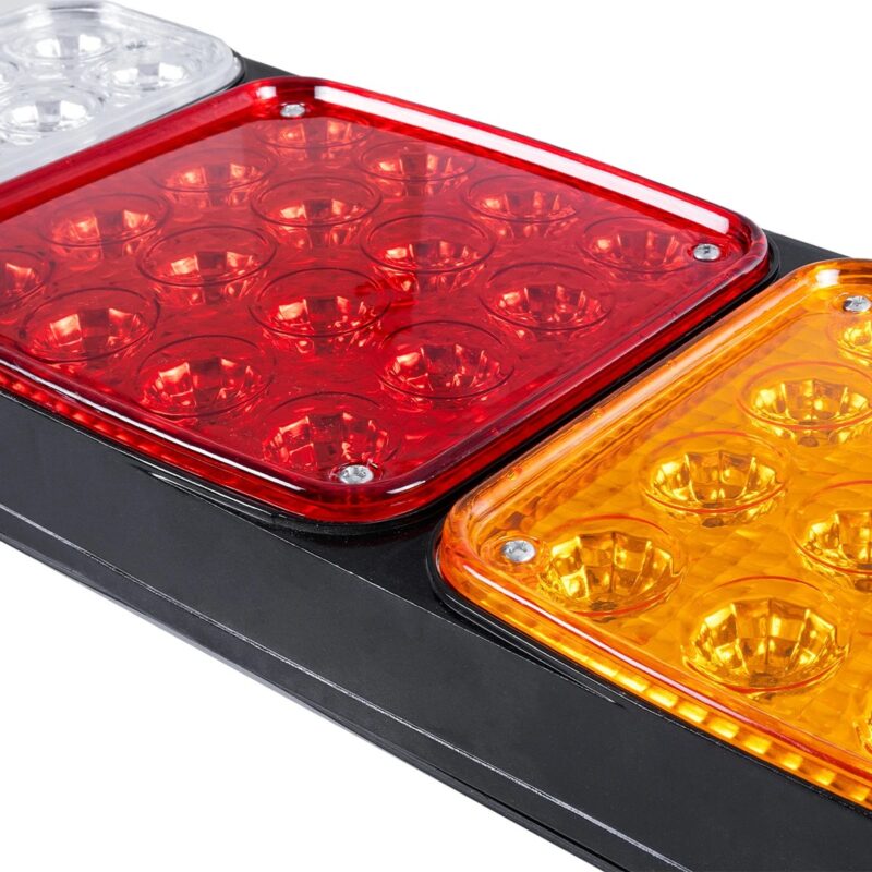 GLOBOSTAR® TAILIGHT 999-0259 Πίσω Φανάρι Οχημάτων LED 9W 360lm 180° DC 24V Αδιάβροχο IP66 Πορτοκαλί & Κόκκινο & Ψυχρό Λευκό 6000K – Μ42 x Π4.3 x Υ15.4cm – Πακέτο 2 Τεμαχίων – 1 Χρόνο Εγγύηση