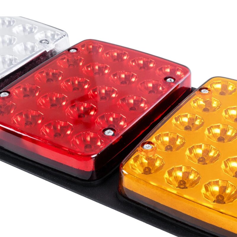 GLOBOSTAR® TAILIGHT 999-0260 Πίσω Φανάρι Οχημάτων LED 9W 360lm 180° DC 24V Αδιάβροχο IP66 Πορτοκαλί & Κόκκινο & Ψυχρό Λευκό 6000K – Μ33 x Π2.4 x Υ14cm – Πακέτο 2 Τεμαχίων – 1 Χρόνο Εγγύηση