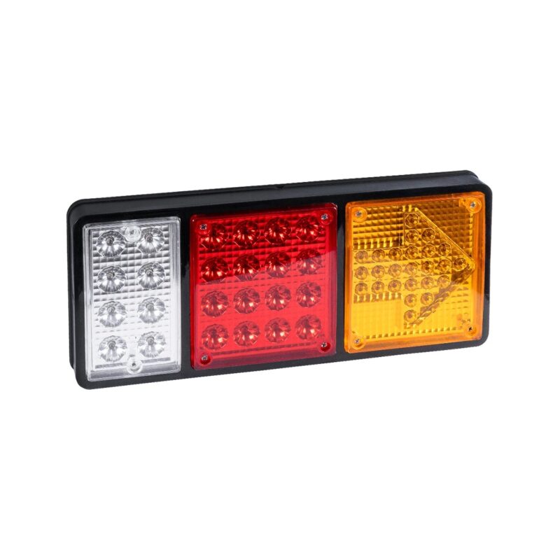 GLOBOSTAR® ARROWLIGHT 999-0261 Πίσω Φανάρι Οχημάτων Βέλος LED 9W 360lm 180° DC 24V Αδιάβροχο IP66 Πορτοκαλί & Κόκκινο & Ψυχρό Λευκό 6000K – Μ32 x Π3.5 x Υ14cm – Πακέτο 2 Τεμαχίων – 1 Χρόνο Εγγύηση