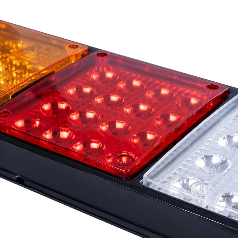 GLOBOSTAR® ARROWLIGHT 999-0261 Πίσω Φανάρι Οχημάτων Βέλος LED 9W 360lm 180° DC 24V Αδιάβροχο IP66 Πορτοκαλί & Κόκκινο & Ψυχρό Λευκό 6000K – Μ32 x Π3.5 x Υ14cm – Πακέτο 2 Τεμαχίων – 1 Χρόνο Εγγύηση