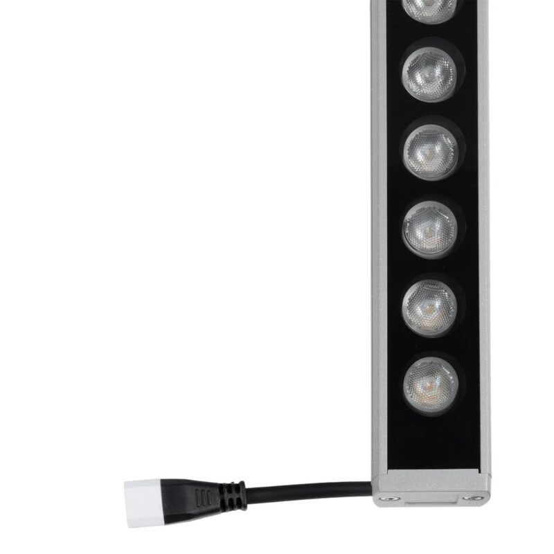 GLOBOSTAR® WASHERPANDA 999-0273 Μπάρα Φωτισμού Wall Washer LED 36W 4140lm 15° DC 24V Αδιάβροχο IP67 Φυσικό Λευκό 4500K Dimmable – Bridgelux SMD Chip – Γκρι Ανθρακί – Μ100 x Π4 x Υ3cm – 3 Χρόνια Εγγύηση