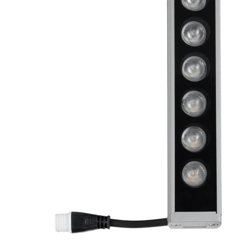 GLOBOSTAR® WASHERPANDA 999-0273 Μπάρα Φωτισμού Wall Washer LED 36W 4140lm 15° DC 24V Αδιάβροχο IP67 Φυσικό Λευκό 4500K Dimmable – Bridgelux SMD Chip – Γκρι Ανθρακί – Μ100 x Π4 x Υ3cm – 3 Χρόνια Εγγύηση