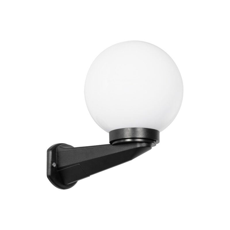 GLOBOSTAR® AGROS 61592 Μοντέρνο Φωτιστικό Τοίχου – Απλίκα με Ντουί 1 x E27 AC 220-240V Αδιάβροχο IP65 – Λευκό & Μάυρο – Μ20 x Π20 x Υ30cm