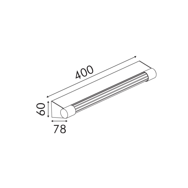 IMPERIAL Επιτοίχιο Φωτιστικό Μπρονζέ – Αλουμίνιο – LED SMD 9W – 3000K – 405lm – IP44 – 400×78×60mm ACA BD374400WBR