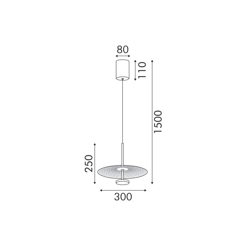Κρεμαστό Φωτιστικό LOFTY Ø450mm – 12W – 2700K – 840lm – Αμμώδες Λευκό – Αλουμινίου – ACA BD379A450PWH