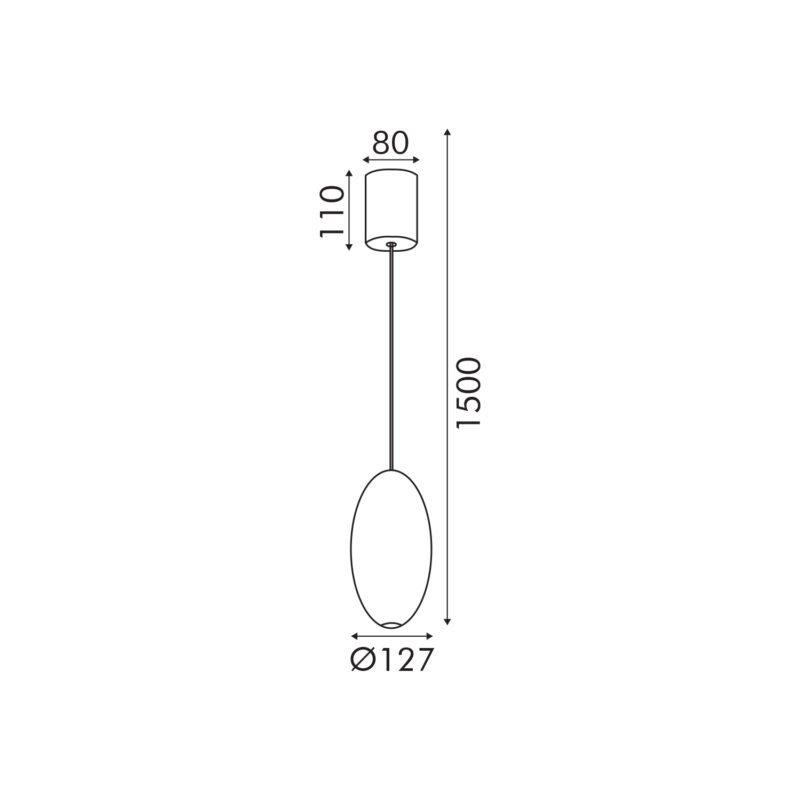 Κρεμαστό Φωτιστικό ELLITON Ø127mm – LED 4W – 2700K – 280lm – Αμμώδες Μαύρο – Αλουμινίου – IP20 ACA BD384PBK