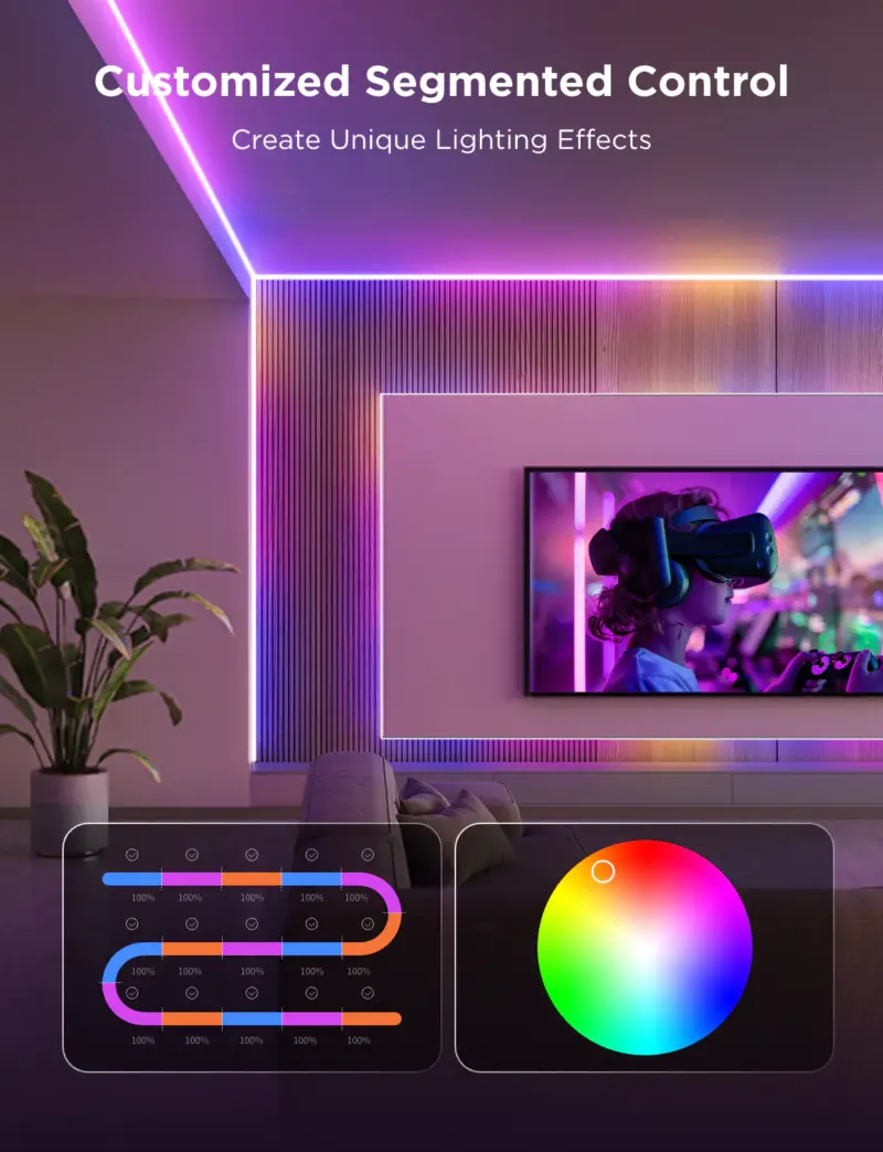 Wi-Fi Smart Σετ Ταινίας LED COB RGBIC 3m  H61E5 Govee 1.SH.01.G059