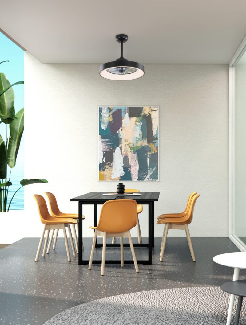 Ανεμιστήρας Οροφής ACA FAN6697BK – 7 Πτερύγια – LED 34W 3332lm – DC 20W – 6 Ταχύτητες – Ø30cm – Μαύρος – Τηλεχειριστήριο & Χρονοδιακόπτης