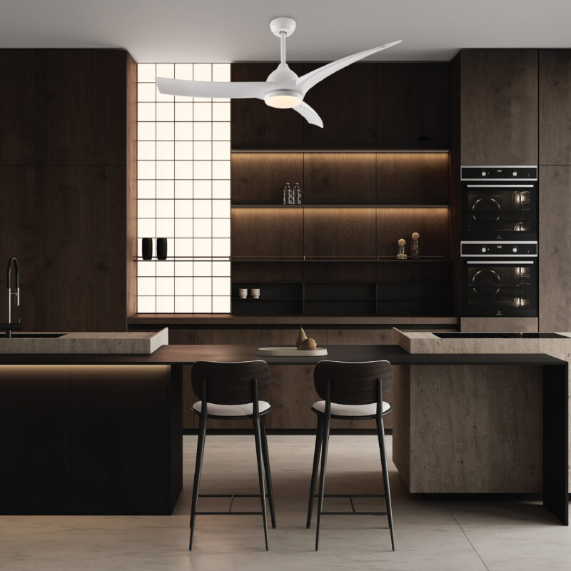 Ανεμιστήρας Οροφής Λευκός 132cm με LED 24W, 3 ABS Πτερύγια, DC 45W & Τηλεχειριστήριο – ACA FANGS419W