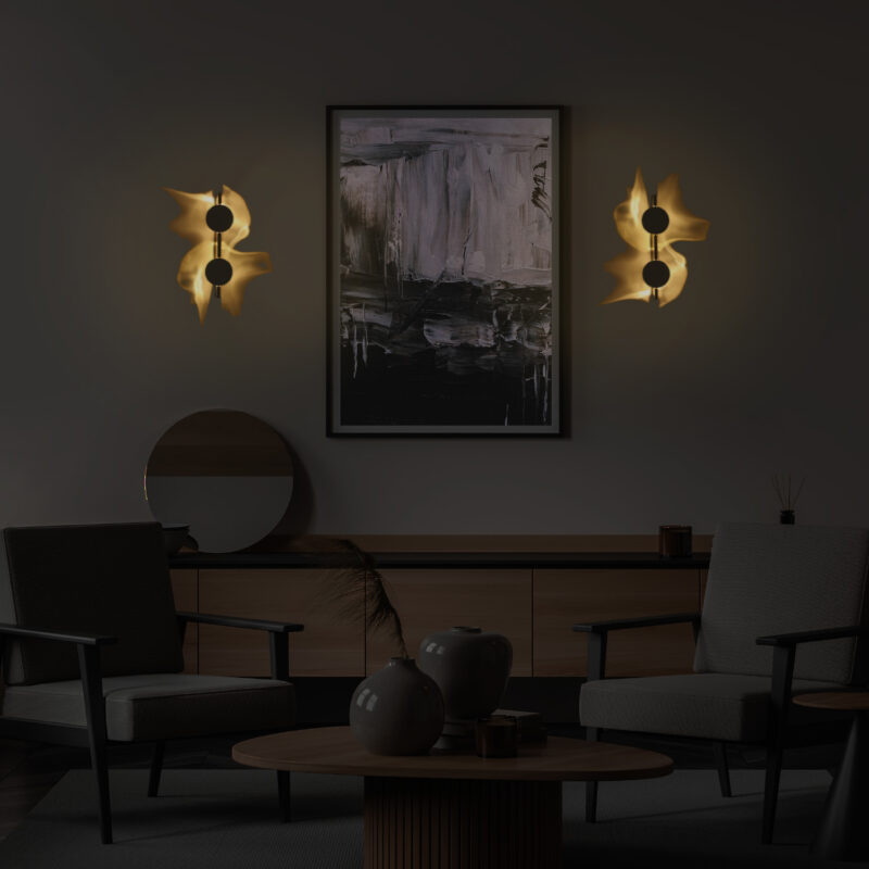 Επίτοιχο Δίφωτο Φωτιστικό Χάλκινο – LED 2×5W – 2700K – IP20 – 100×100×380mm ACA MW2505832BR