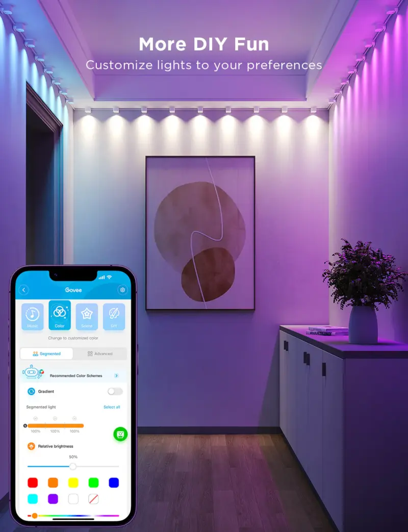Smart Γιρλάντα Φωτισμού LED Downlights RGBIC 3m H608B Govee 1.SH.01.G028