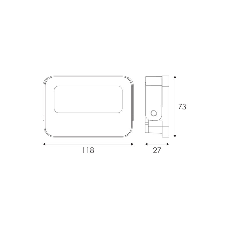 LED Προβολέας 10W ACA Μαύρος 120° 1000lm Αδιάβροχος IP66 3000/4000/6500K CCT – N10CCT