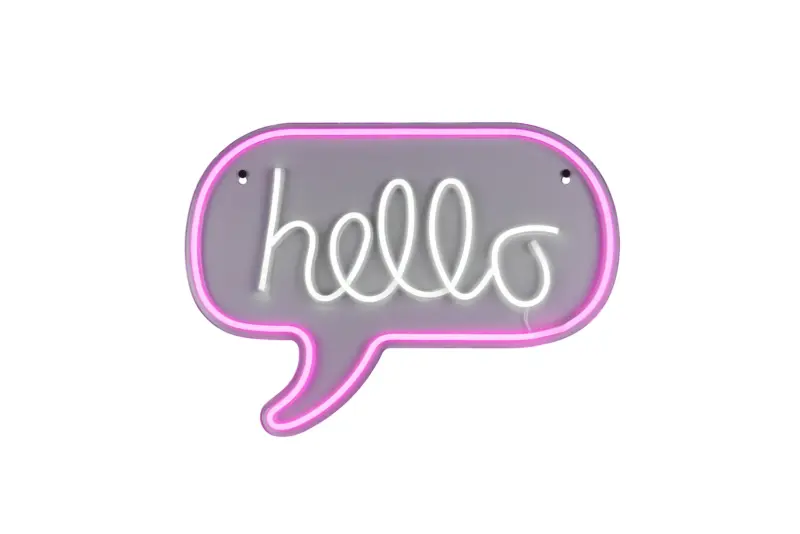 Φωτιστικό Τοίχου Επιγραφή “Hello” Σχέδιο Neon LED Reality – R23711100