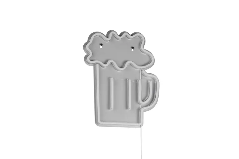 Φωτιστικό Τοίχου Επιγραφή “BEER” Σχέδιο Ποτήρι Μπύρας Neon LED Reality – R23721100