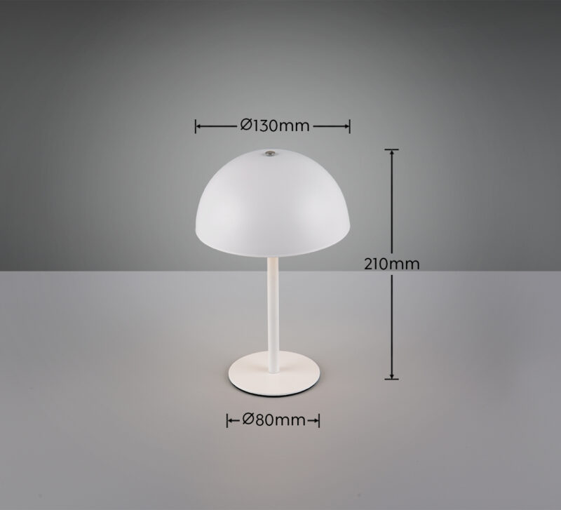 Επαναφορτιζόμενο Πορτατίφ Λευκό Munoz 1.3W 120lm 3000K Dimmable Reality – R54891131
