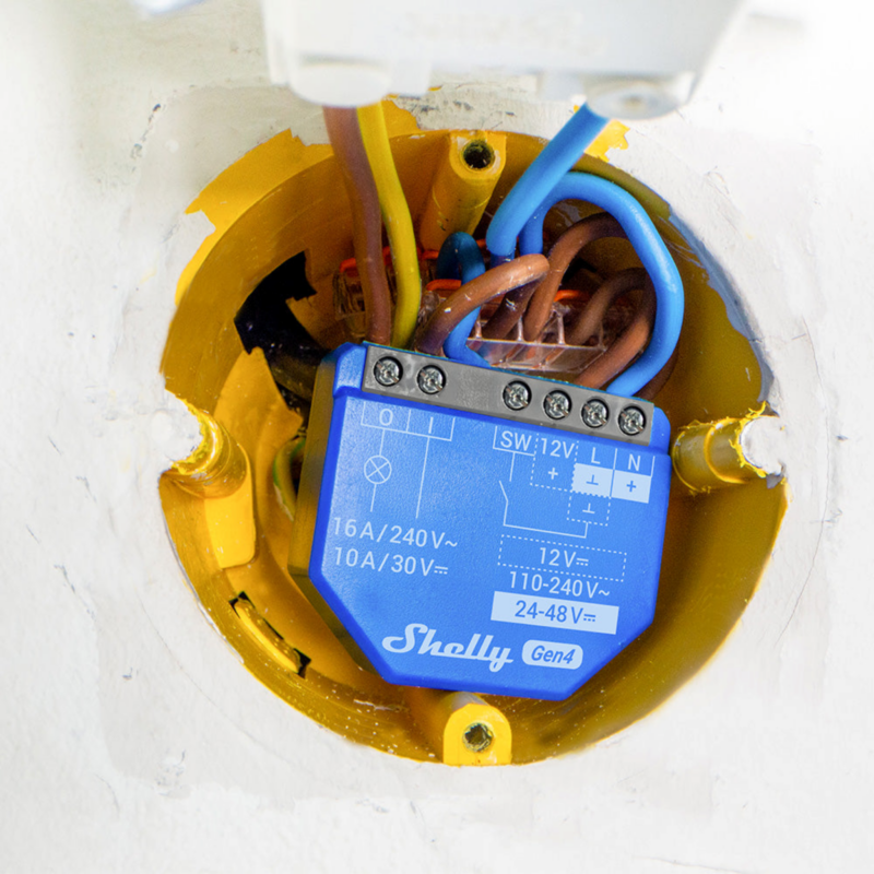Shelly 1 Gen4 | Smart Wi-Fi / Zigbee / Matter Ρελέ Διακόπτης 16Α με Dry Contacts- EAN 3800238070687