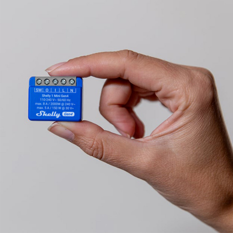 Shelly 1 Mini Gen4 | Smart Wi-Fi / Zigbee / Bluetooth / Matter Ρελέ Διακόπτης 8A Dry-contact – EAN 3800238070786