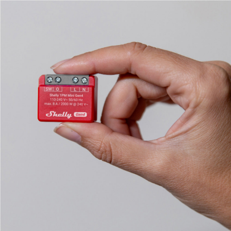 Shelly 1PM Mini Gen4 | Smart Wi-Fi / Bluetooth Ρελέ 8A με Μέτρηση Κατανάλωσης – EAN 3800238070809