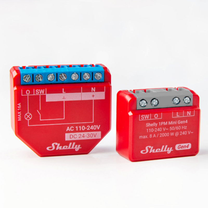 Shelly 1PM Mini Gen4 | Smart Wi-Fi / Bluetooth Ρελέ 8A με Μέτρηση Κατανάλωσης – EAN 3800238070809