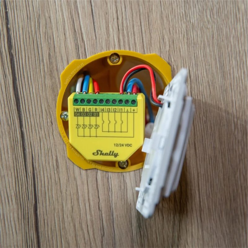 Shelly Plus RGBW PM | Smart Wi-Fi / Bluetooth RGBW / RGB / Mono-Color  Dimmer Controller με Μέτρηση Ρεύματος & Έλεγχο LED Ταινίας 12/24V 120W/240W – EAN 3800235265635