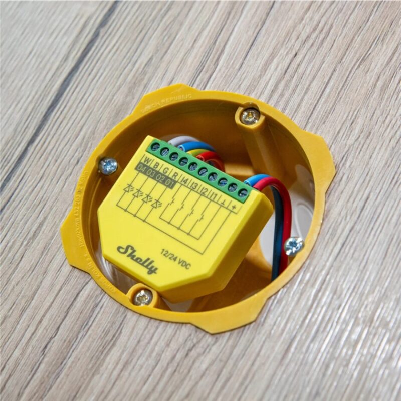Shelly Plus RGBW PM | Smart Wi-Fi / Bluetooth RGBW / RGB / Mono-Color  Dimmer Controller με Μέτρηση Ρεύματος & Έλεγχο LED Ταινίας 12/24V 120W/240W – EAN 3800235265635