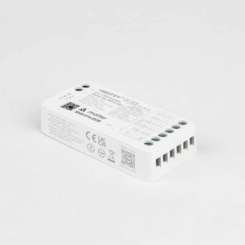 MiBoxer SM5 5in1 LED Smart Controller 12/24V RF – Wi-Fi Matter Over – Max 288W – MONO/CCT/RGB/RGBW/RGBCCT