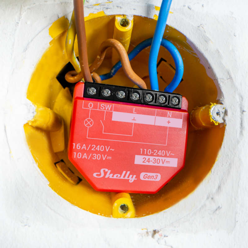 Shelly 1PM Gen3 | Wi‑Fi / Bluetooth Relay Έξυπνος Διακόπτης 16 A με Μέτρηση Κατανάλωσης – EAN 3800235261798