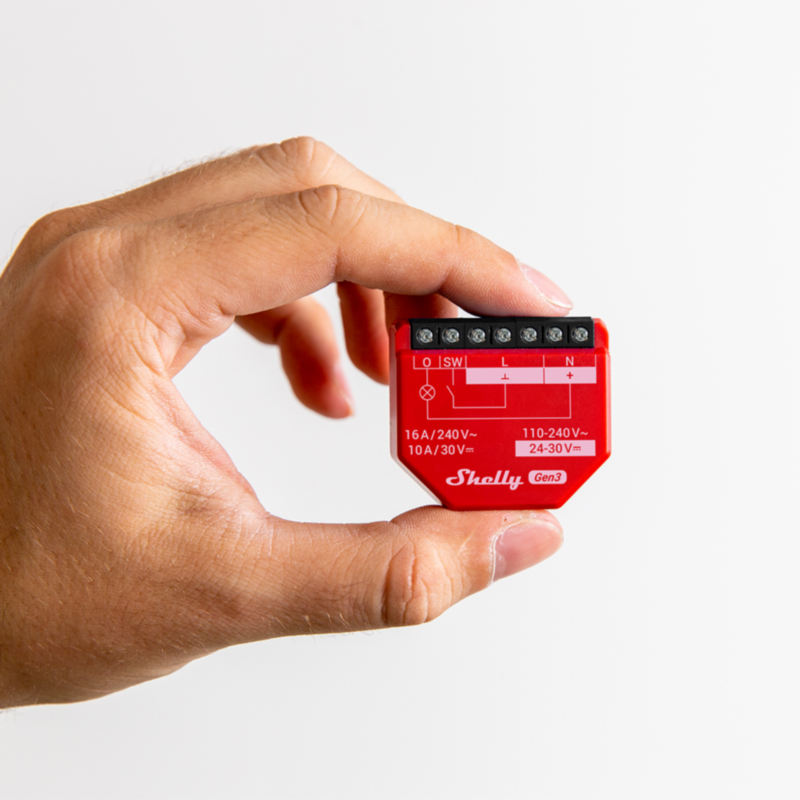 Shelly 1PM Gen3 | Wi‑Fi / Bluetooth Relay Έξυπνος Διακόπτης 16 A με Μέτρηση Κατανάλωσης – EAN 3800235261798
