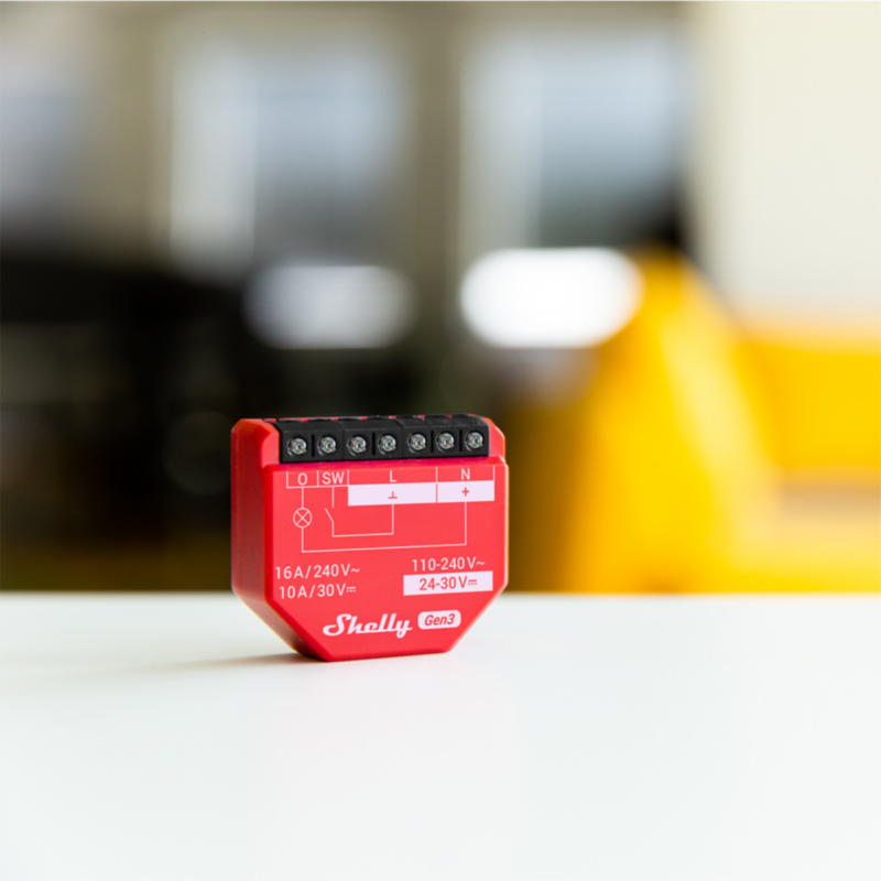 Shelly 1PM Gen3 | Wi‑Fi / Bluetooth Relay Έξυπνος Διακόπτης 16 A με Μέτρηση Κατανάλωσης – EAN 3800235261798