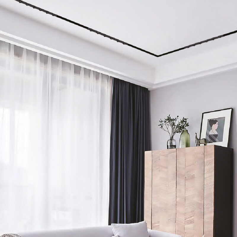 Inlight Γραμμικό φωτιστικό LED 18W 3000K για μαγνητική Mini ράγα σε μαύρη απόχρωση D:90cmx1,6cm (TMM0031-Black)
