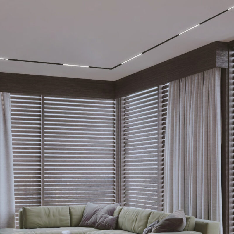 Inlight Γραμμικό φωτιστικό LED 18W 3000K για μαγνητική Mini ράγα σε μαύρη απόχρωση D:90cmx1,6cm (TMM0061-Black)